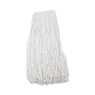 Premium Cut-end Wet Mop Heads, Rayon, 24oz, White, 12/carton