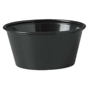 Polystyrene Souffle Cups, 3.25 Oz, Black, 250/bag, 10 Bags/carton