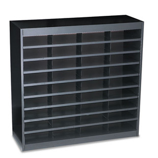 Steel/fiberboard E-z Stor Sorter, 36 Sections, 37 1/2 X 12 3/4 X 36 1/2, Black