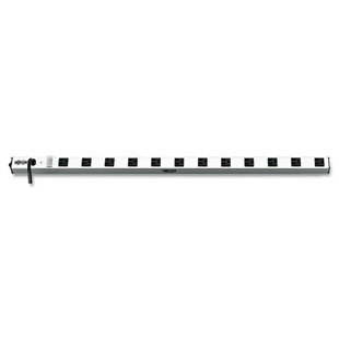 Vertical Power Strip, 12 Outlets, 15 Ft Cord, 36" Length