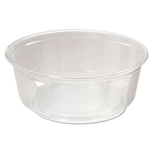 Microwavable Deli Containers, 8 Oz, 4.6" Diameter X 1.8"h, Clear, 500/carton