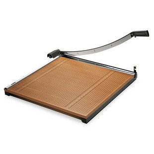 Square Commercial Grade Wood Base Guillotine Trimmer, 20 Sheets, 24" Cut Length, 24 X 24