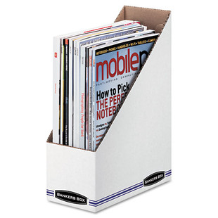 Stor/file Corrugated Magazine File, 4 X 9.25 X 11.75, White, 12/carton