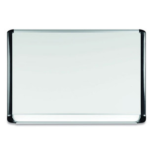 Lacquered Steel Magnetic Dry Erase Board, 48 X 72, Silver/black