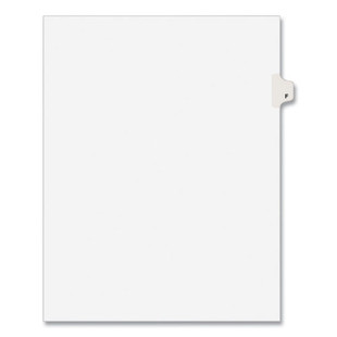 Preprinted Legal Exhibit Side Tab Index Dividers, Avery Style, 26-tab, F, 11 X 8.5, White, 25/pack, (1406)