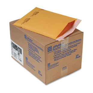 Jiffylite Self-seal Bubble Mailer, #1, Barrier Bubble Lining, Self-adhesive Closure, 7.25 X 12, Golden Brown Kraft, 25/carton