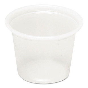 Plastic Portion Cup, 1 Oz, Translucent, 200/sleeve, 25 Sleeves/carton