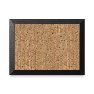 Natural Cork Bulletin Board, 36x24, Cork/black