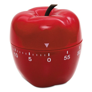 Shaped Timer, 4" Dia., Red Apple