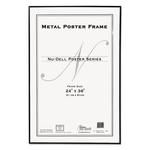 Metal Poster Frame, Plastic Face, 24 X 36, Black