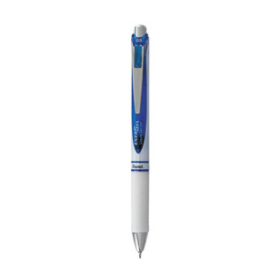 Energel Rtx Gel Pen, Retractable, Fine 0.5 Mm Needle Tip, Blue Ink, White/blue Barrel