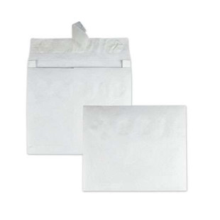 Open Side Expansion Mailers, Dupont Tyvek, #15, Square Flap, Redi-strip Closure, 10 X 15, White, 100/carton