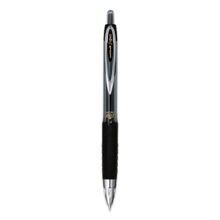 Signo 207 Gel Pen, Retractable, Micro 0.5 Mm, Black Ink, Smoke/black Barrel, Dozen