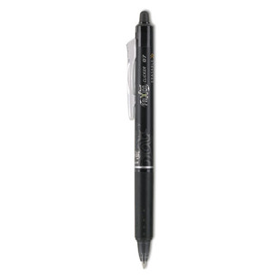 Frixion Clicker Erasable Gel Pen, Retractable, Fine 0.7 Mm, Black Ink, Black Barrel