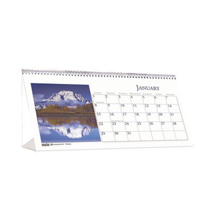 Earthscapes Recycled Desk Tent Monthly Calendar, Scenic Photography, 8.5 X 4.5, White Sheets, 12-month (jan To Dec): 2026