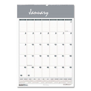 Bar Harbor Recycled Wirebound Monthly Wall Calendar, 8.5 X 11, White/blue/gray Sheets, 12-month (jan-dec): 2026