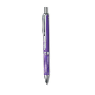 Energel Alloy Rt Gel Pen, Retractable, Medium 0.7 Mm, Violet Ink, Violet Barrel
