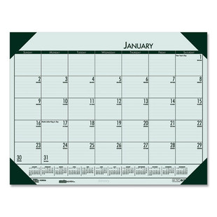 Ecotones Recycled Monthly Desk Pad Calendar, 22 X 17, Green-tint/woodland Green Sheets/corners, 12-month (jan To Dec): 2026