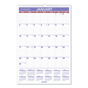 Erasable Wall Calendar, 15.5 X 22.75, White Sheets, 12-month (jan To Dec): 2026