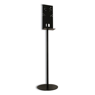 Hand Sanitizer Stand, 12" Dia X 48" H, Black