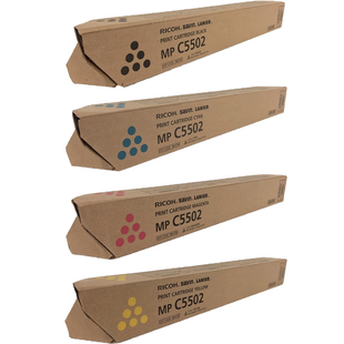 Ricoh MP-C5502 Set | 841751 841752 841753 841754 | Original Ricoh Laser Toner Cartridges – Black, Cyan, Magenta, Yellow