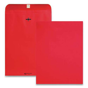 Clasp Envelope, #90, Square Flap, Clasp/gummed Closure, 9 X 12, Red, 10/pack