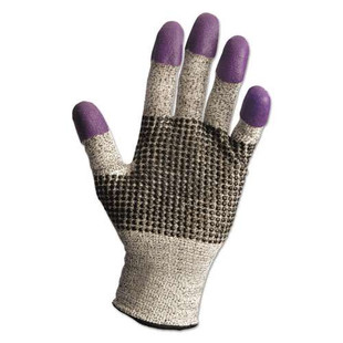 G60 Purple Nitrile Gloves, 230 Mm Length, Medium/size 8, Black/white, Pair