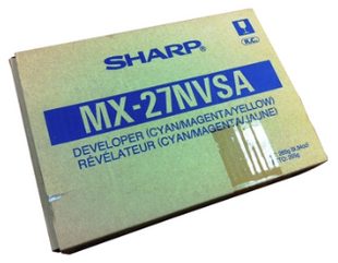 Original Sharp Color Developer MX-27NVSA Cyan Magenta Yellow 3/Pack
