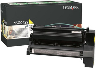 Original Lexmark 15G042Y Return Program High-Yield Laser Toner Cartridge  Yellow