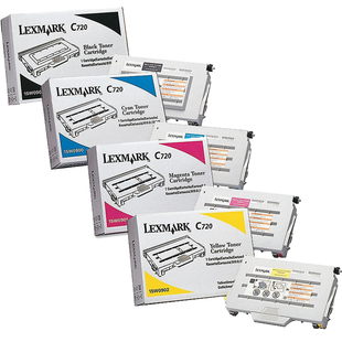 Lexmark C720 Set | 15W0900 15W0901 15W0902 15W0903 | Original Lexmark C720 Toner Cartridges – Black, Cyan, Magenta, Yellow