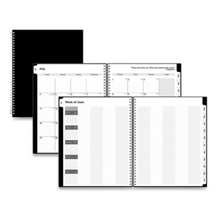 Teacher's Weekly/monthly Lesson Planner, One Week Per Two-page Spread (nine Classes), 11 X 8.5, Black Cover, 2023 To 2024
