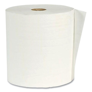 Hardwound Paper Towel Roll, Virgin Paper, 1-ply, 7.88" X 800 Ft, White, 6/carton