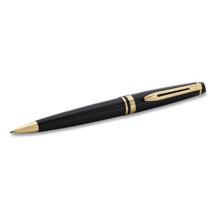 Expert Ballpoint Pen, Retractable, Medium 1 Mm, Blue Ink, Black/gold Barrel