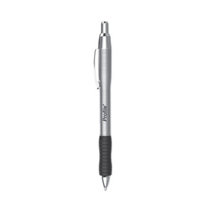 Profile Metal Ballpoint Pen, Retractable, Medium 1 Mm, Black Ink, Silver Barrel, Dozen