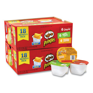 Potato Chips, Assorted, 0.67 Oz Tub, 18 Tubs/box, 2 Boxes/carton, Delivered In 1-4 Business Days