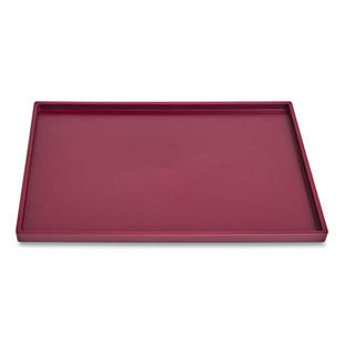 Slim Stackable Plastic Tray, 1-compartment, 6.85 X 9.88 X 0.47, Purple