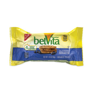 Belvita Breakfast Biscuits, Blueberry, 1.76 Oz Pack, 25 Packs/box, Delivered In 1-4 Business Days