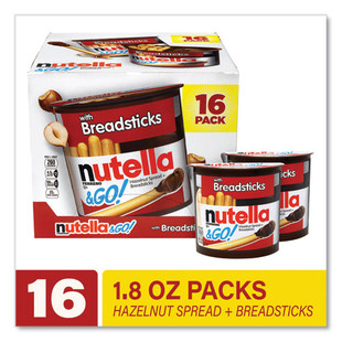 Hazelnut Spread And Breadsticks, 1.8 Oz Single-serve Tub, 16/pack, Delivered In 1-4 Business Days