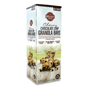 Chewy Chocolate Chip Granola Bars, 0.88 Oz Bar, 60 Bars/box, Delivered In 1-4 Business Days