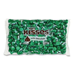 Kisses, Milk Chocolate, Green Wrappers, 66.7 Oz Bag, Delivered In 1-4 Business Days