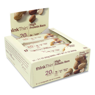 High Protein Bars, Chunky Peanut Butter, 2.1 Oz Bar, 10 Bars/carton, Delivered In 1-4 Business Days