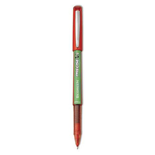 Precise V5 Begreen Roller Ball Pen, Stick, Extra-fine 0.5 Mm, Red Ink, Red Barrel, Dozen
