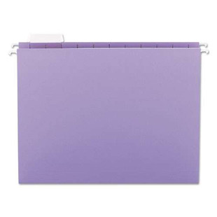 Colored Hanging File Folders With 1/5 Cut Tabs, Letter Size, 1/5-cut Tab, Lavender, 25/box