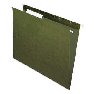 Standard Green Hanging Folders, Letter Size, 1/3-cut Tab, Standard Green, 25/box