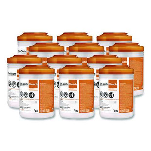 Sani-cloth Bleach Germicidal Disposable Wipes, 1-ply, 6 X 5, Unscented, White, 160/canister, 12 Canisters/carton