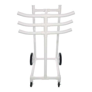 Hoop Storage Rack, Plastic, 176 Lb Capacity, 26 X 22 X 49, White