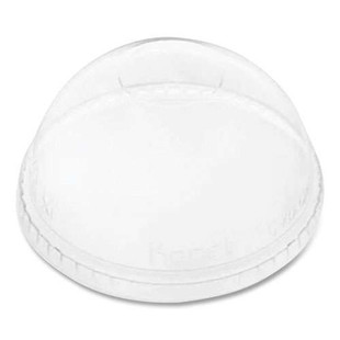 Pet Lids, No Hole Dome Lid, Fits 12 Oz To 24 Oz Cold Cups, Plastic, Clear, 1,000/carton