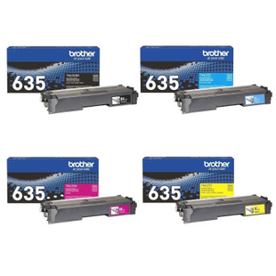 Brother TN635 Set | 4-Pack Original Toner Combo | 4 Colors