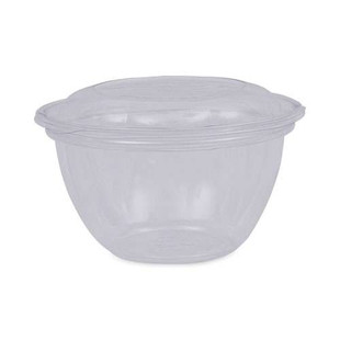 Renewable And Compostable Containers, 18 Oz, 5.5" Diameter X 2.3"h, Clear, 150/carton