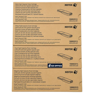 Xerox High-Yield Set | 106R03512, 106R03513, 106R03514, 106R03515 | Original Xerox VersaLink C400/C405 High-Yield Toner Cartridges - Black, Color